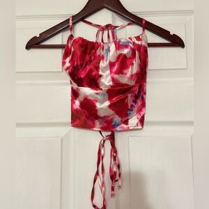 Red, white, and blue crop top